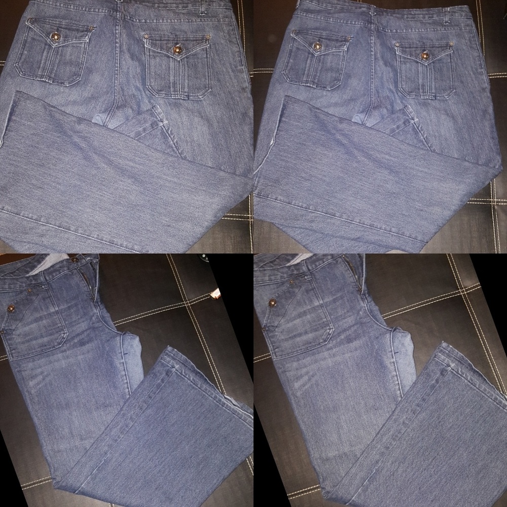 Faded Flare Denim Jeans